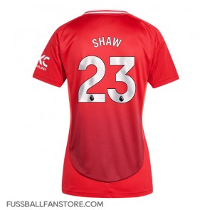 Manchester United Luke Shaw #23 Replik Heimtrikot Damen 2024-25 Kurzarm